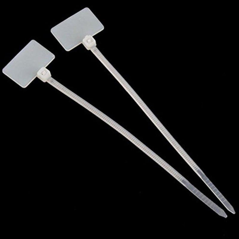 Amgate 1000 Pcs Write on Tags Wire Zip Ties Cable Mark Tags Nylon Power Marking Label (1000pcs) - Image 2
